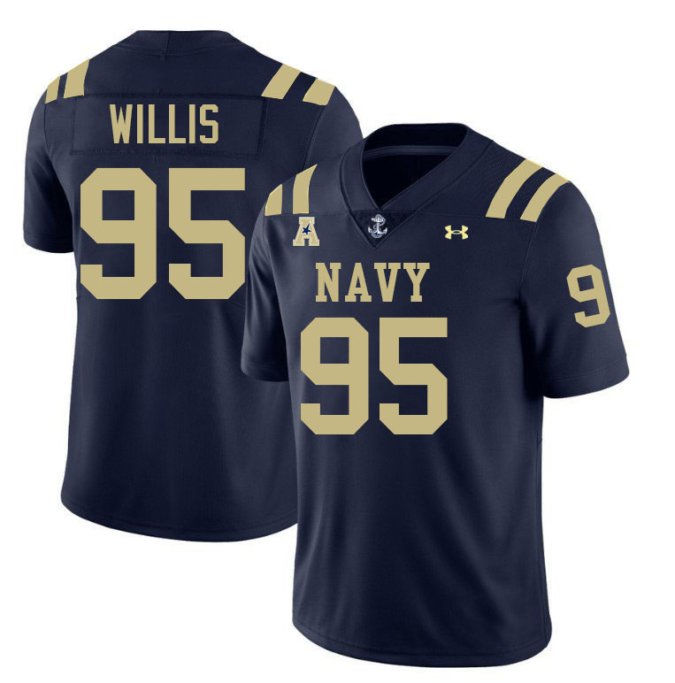 Navy Midshipmen #95 Griffen Willis College Football Jerseys,Apparels Stitched-Navy Navy Midshipmen #95 Griffen Willis College Football Jerseys,Apparels Stitched-Navy